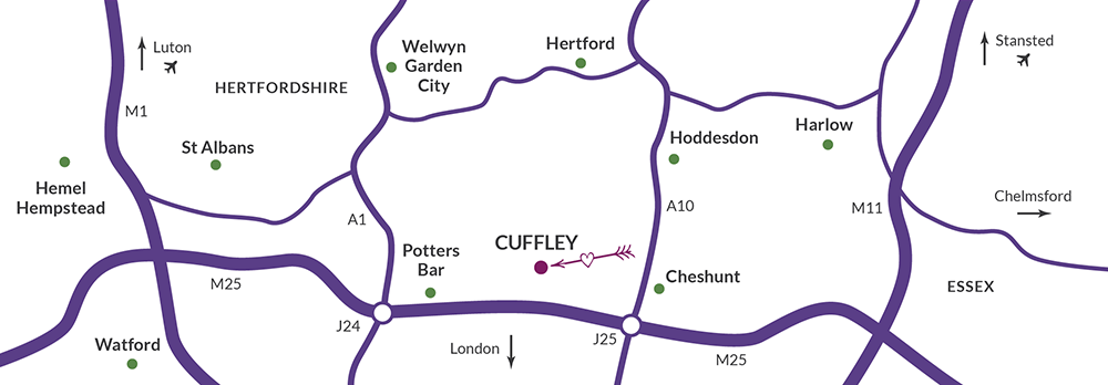 Brook Farm Cuffley Map