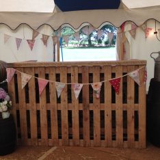 Pallet Bar made by Groom - Brook Farm Wedding